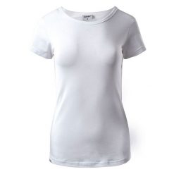 Koszulka damska Hi-Tec Lady Puro - biała, Rozmiar XL. Białe bluzki sportowe damskie Hi-tec, m, bez wzorów, z bawełny, bez ramiączek. W wyprzedaży za 39.99 zł.