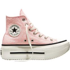 Buty sportowe Converse Ctas Double Stack. Czerwone buty sportowe na co dzień damskie Converse, z materiału, bez zapięcia. Za 490.00 zł.