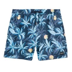 Spodenki kąpielowe męskie Hurley Cannonball Volley 17. Niebieskie kąpielówki męskie Hurley, m, bez wzorów, z elastanu. Za 236.75 zł.