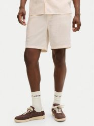 Jack & Jones Szorty materiałowe St.Jaiden 12293471 Kremowy Relaxed Fit. Białe szorty męskie Jack & Jones, z bawełny, bez kołnierzyka. Za 129.99 zł.