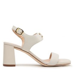 Sandały Unisa. Sandały damskie Unisa, bez wzorów, bez obcasa, na słupku. Za 399.99 zł.