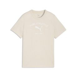 Młodzieżowa koszulka PUMA Class z grafiką PUMA. Biała bluzki damskie Puma, m, bez wzorów, bez kołnierzyka. Za 89.00 zł.