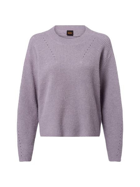 BOSS Orange sweter z dzianiny z alpaką - Fenne Kobiety lila, XS. Pomarańczowe swetry klasyczne damskie Boss Orange, uniwersalny, z dzianiny, bez kołnierzyka. Za 429.95 zł.