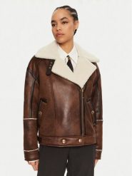 Elisabetta Franchi Kożuch CP-60A-46E2-V960 Brązowy Regular Fit. Brązowe futra damskie Elisabetta Franchi. Za 3,869.00 zł.