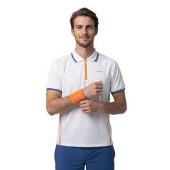 Męska techniczna tenisowa koszulka polo Siroko Player White. Białe koszulki polo męskie SIROKO, l, bez wzorów, z tkaniny, bez ramiączek. Za 127.00 zł.