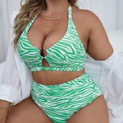 Dwuczęściowy strój kąpielowy z wysokim stanem na plażę i basen Sholeh. Bikini damskie Intica, bez wzorów. Za 159.00 zł.