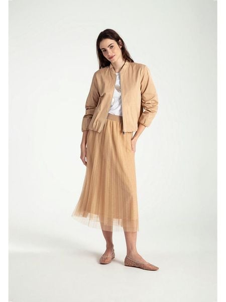 More & More Spódnica w kolorze beżowym rozmiar: 40. Brązowe spódniczki damskie MORE & MORE, bez wzorów, midi. Za 104.99 zł.