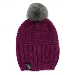 Czapka z pomponem – unisex – rozmiar uniwersalny – wyprodukowano w UE (bordowy). Czerwone czapki męskie SURF MONKEY, na zimę, bez wzorów, z materiału, eleganckie. Za 179.95 zł.