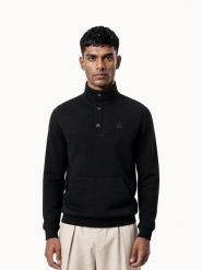 Bluza Le Coq Sportif Essential LF. Czarne bluzy bez kaptura męskie Le Coq Sportif, bez wzorów, z materiału, klasyczne, bez kołnierzyka, bez ramiączek. Za 398.50 zł.