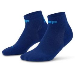 Damskie skarpety kompresyjne do biegania stopki sportowe Core Run. Niebieskie skarpetki damskie CEP, bez wzorów, z elastanu. Za 74.00 zł.