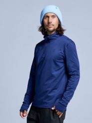 Bluza narciarska - Męska - Arctic 2.0 - Marynarka wojenna. Niebieskie bluzy z kapturem męskie POEDERBAAS, bez wzorów, z elastanu. Za 177.72 zł.