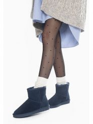 Gooce Skórzane botki zimowe "Thimble" w kolorze granatowym rozmiar: 38. Niebieskie botki damskie Gooce, na zimę, ze skóry, bez obcasa, bez zapięcia. Za 194.38 zł.