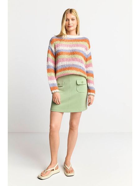 Rich & Royal Spódnica w kolorze jasnozielonym rozmiar: L. Zielone spódniczki damskie Rich & Royal, l, bez wzorów, z podwyższonym stanem, mini. Za 130.81 zł.