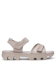 Lasocki Sandały GENUA ARC-HANKA-08 Beżowy. Brązowe sandały damskie Lasocki, bez wzorów, ze skóry, bez obcasa, na płaskiej podeszwie. Za 159.99 zł.