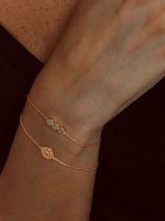 DIA DIAMONDS Pozłacana bransoletka z diamentami rozmiar: onesize. Żółte bransoletki damskie DIA DIAMONDS, pozłacane. Za 202.03 zł.