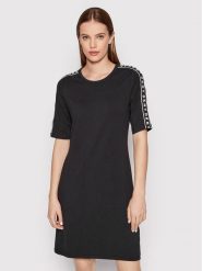 DKNY Sukienka codzienna DD2AN703 Czarny Regular Fit. Czarne sukienki damskie DKNY, na co dzień, s, bez wzorów, z bawełny, bez kołnierzyka, bez ramiączek, proste. Za 199.99 zł.