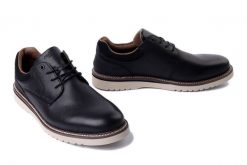 RIEKER 04501-00 black, półbuty męskie. Czarne półbuty męskie Rieker, bez zapięcia. Za 300.93 zł.