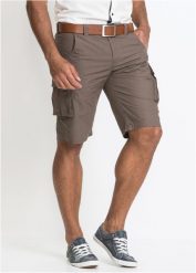 Bermudy bojówki z czystej bawełny, Relaxed Fit. Zielone szorty męskie bonprix, bez wzorów, z bawełny. Za 109.99 zł.