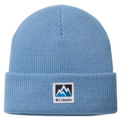 Czapka dla dorosłych Whirlibird Cuffed Beanie. Niebieskie czapki męskie Columbia, bez wzorów, z materiału, sportowe. Za 89.99 zł.