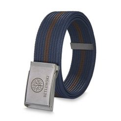 Pasek parciany BETLEWSKI PRC-08_SR-2 XL granatowy. Niebieskie paski męskie Betlewski, bez wzorów, z materiału. Za 34.99 zł.
