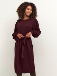 Kaffe Sukienka codzienna Kajess 10506961 Bordowy Slim Fit. Czerwone sukienki damskie Kaffe, na co dzień, xs, bez wzorów, z wiskozy, bez kołnierzyka, bez ramiączek, proste. Za 469.99 zł.