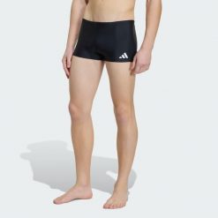 BOKSERKI DO PŁYWANIA SOLID. Niebieskie kąpielówki męskie Adidas, m, bez wzorów, z dzianiny, na fitness i siłownię. Za 109.00 zł.