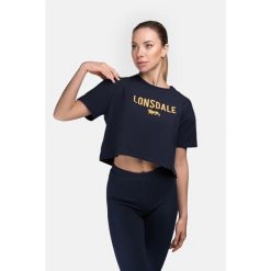 Damska koszulka o kroju oversize Lonsdale Moira. Brązowe t-shirty damskie Lonsdale, bez wzorów, bez kołnierzyka. Za 106.60 zł.