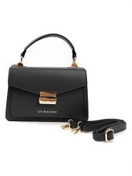 Lia Biassoni Skórzana torebka w kolorze czarnym - 20 x 14 x 7 cm rozmiar: onesize. Czarne torebki klasyczne damskie Lia Biassoni, bez wzorów, z materiału, bez dodatków. Za 217.99 zł.