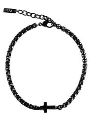 U.S. Polo Assn. Bransoletka z elementem ozdobnym rozmiar: onesize. Szare biżuteria dla mężczyzn U.S. Polo Assn., ze stali. Za 43.99 zł.