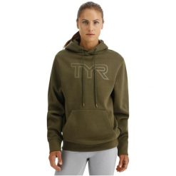 Bluza TYR UNISEX HOODIE. Zielone bluzy sportowe damskie TYR, bez wzorów, bez ramiączek, bez kaptura. Za 349.98 zł.