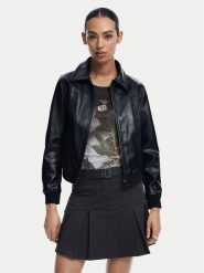 Desigual Kurtka z imitacji skóry Helsinki 24WWEW35 Czarny Regular Fit. Czarne kurtki damskie Desigual, xs, bez wzorów, ze skóry, bez kaptura. Za 639.99 zł.