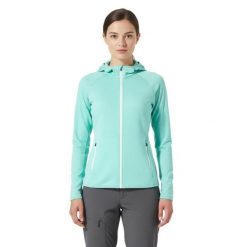 Damska kurtka Merino Ultra 300 - Kaptur. Niebieskie kurtki damskie FJORK MERINO, na zimę, m, bez wzorów, z elastanu, z kapturem. Za 1,269.00 zł.
