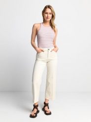 Rich & Royal Top w kolorze jasnoróżowo-białym rozmiar: M. Białe topy damskie Rich & Royal, m, bez wzorów, z bawełny, bez kołnierzyka. Za 74.11 zł.