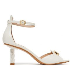 Sandały Liu Jo. Białe sandały damskie Liu Jo, bez wzorów, bez obcasa, na szpilce. Za 719.99 zł.
