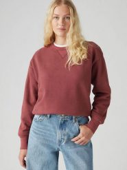 Levi´s Bluza w kolorze bordowym rozmiar: XS. Czerwone bluzy bez kaptura damskie s, z bawełny. Za 105.38 zł.