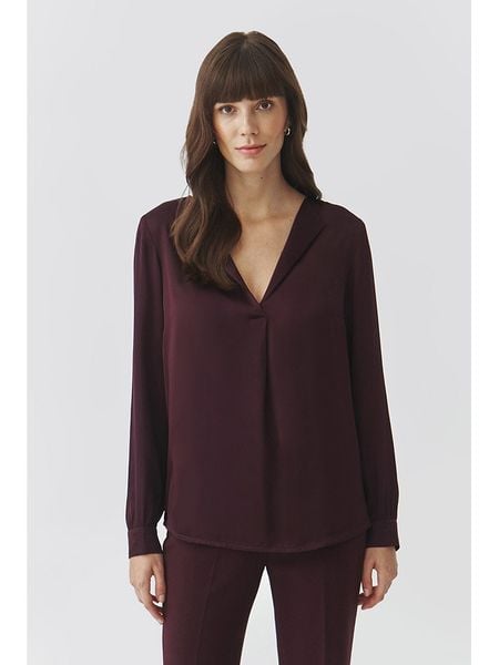 TATUUM Bluzka w kolorze bordowym rozmiar: 38. Czerwone bluzki damskie Tatuum, bez wzorów, z wiskozy, bez kołnierzyka, bez ramiączek. Za 113.10 zł.