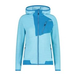 Kurtka z kapturem Sstretch performance dla kobiet CMP. Niebieskie kurtki damskie CMP, l, bez wzorów, z polaru, z kapturem. Za 425.15 zł.