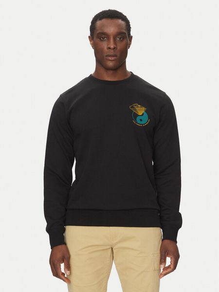 Quiksilver Bluza EQYFT05055 Czarny Regular Fit. Czarne bluzy bez kaptura męskie Quiksilver, l, z syntetyku. Za 119.99 zł.