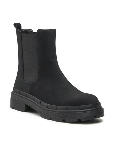 Jenny Fairy Sztyblety WYL3191-1 Czarny. Czarne botki damskie Jenny Fairy, ze skóry, bez obcasa, na płaskiej podeszwie, bez zapięcia. Za 129.99 zł.