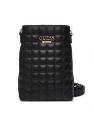 Guess Torebka Nadira Travel TWQG84 24015 Czarny. Czarne listonoszki damskie Guess, z aplikacjami, ze skóry, bez dodatków. Za 289.99 zł.