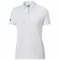 Damska koszulka polo Helly Hansen crew tech. Białe bluzki damskie Helly Hansen, l, bez wzorów, sportowe, bez kołnierzyka, bez ramiączek. Za 252.15 zł.