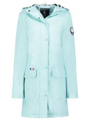 Geographical Norway Parka "Curieuse" w kolorze turkusowym rozmiar: L. Niebieskie parki damskie Geographical Norway, l, z aplikacjami. Za 187.93 zł.