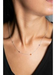 Lodie Silver Srebrny naszyjnik z elementami ozdobnymi - dł. 42 cm rozmiar: onesize. Szare naszyjniki damskie Lodie Silver, srebrne. Za 67.45 zł.