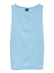 Vero Moda Top w kolorze błękitnym rozmiar: XL. Niebieskie topy damskie Vero Moda, xl, bez wzorów, z bawełny, bez kołnierzyka. Za 52.67 zł.