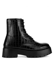 DeeZee Trapery HY13123-5 Czarny. Czarne trapery damskie DeeZee, z materiału, bez obcasa. Za 179.99 zł.