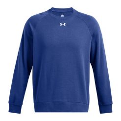 Bluza męska Under Armour Rival Fleece Crew. Niebieskie bluzy bez kaptura męskie Under Armour, m. Za 129.99 zł.