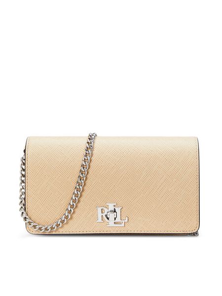 LAUREN RALPH LAUREN Torebka 432966784005 Beżowy. Brązowe torebki klasyczne damskie Lauren Ralph Lauren, bez wzorów, ze skóry, wizytowe, bez kołnierzyka, bez ramiączek. Za 489.99 zł.