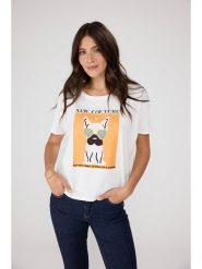 LIEBLINGSSTÜCK Koszulka "Wally" w kolorze białym rozmiar: XXL. Białe bluzki damskie LIEBLINGSSTÜCK, xxl, bez wzorów, z bawełny, bez kołnierzyka, bez ramiączek. Za 122.67 zł.