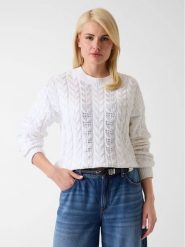 Guess Sweter W6YR21 Z0965 Biały Regular Fit. Białe swetry klasyczne damskie Guess, xs, z bawełny, bez kołnierzyka. Za 424.99 zł.