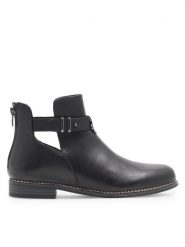 Lasocki Botki ARC-LINDA-20 Czarny. Czarne botki damskie Lasocki, ze skóry, bez obcasa, na płaskiej podeszwie, bez zapięcia. Za 159.99 zł.